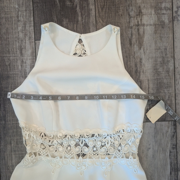 Vintage Joseph Ribkoff Cream Lace Midi Dress - Picture 11 of 13